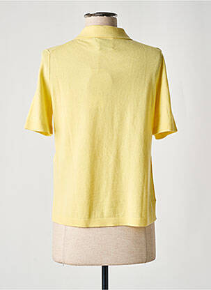 Pull coupe cintrée manches courtes jaune ALLUDE femme