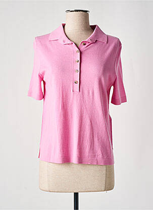 Pull coupe cintrée manches courtes rose ALLUDE femme
