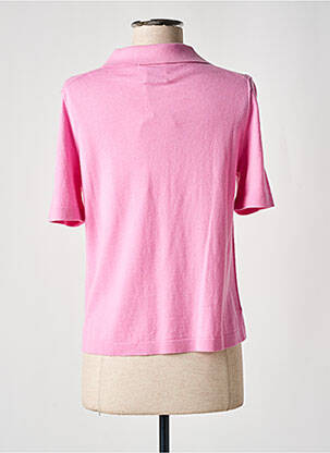 Pull coupe cintrée manches courtes rose ALLUDE femme