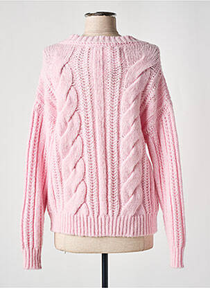 Pull col v manches longues rose PESERICO femme