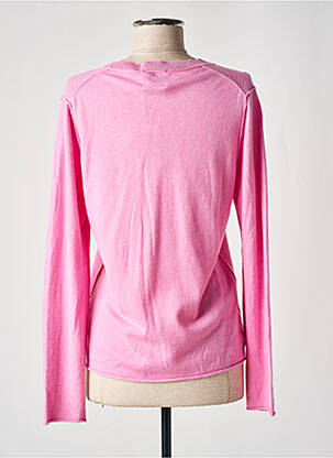 Gilet manches longues stretch rose ALLUDE femme