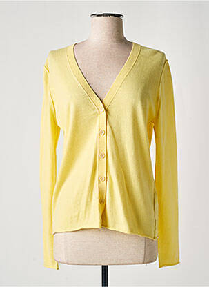 Gilet manches longues stretch jaune ALLUDE femme