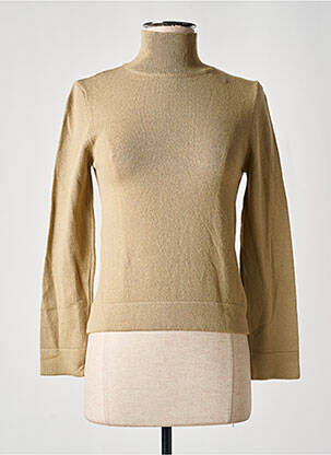 Pull tissage chiné manches longues beige 0000000000000 femme