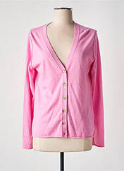 Gilet manches longues rose ALLUDE pour femme seconde vue