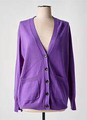 Gilet manches longues violet ALLUDE pour femme seconde vue