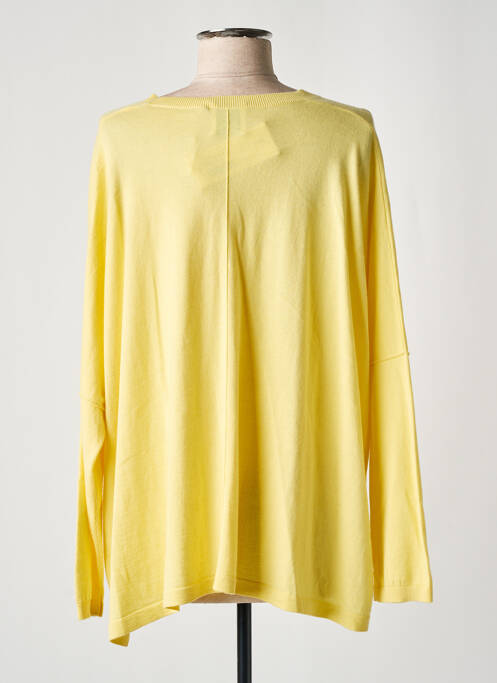 Pull col v manches longues jaune ALLUDE femme