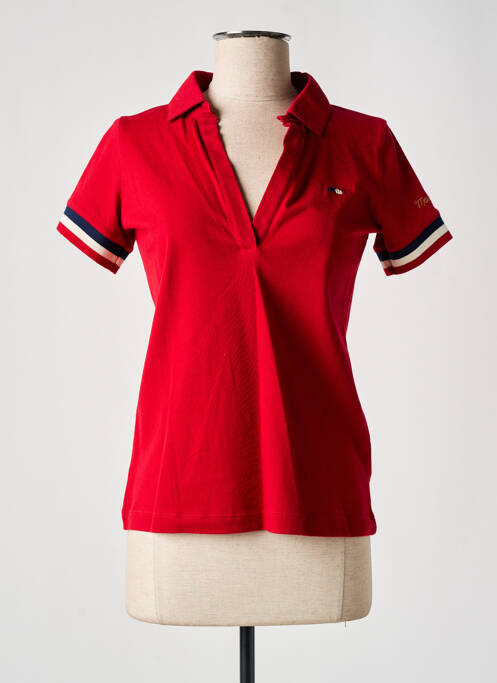 Polo stretch manches courtes rouge LA MARINIÈRE FRANÇAISE femme