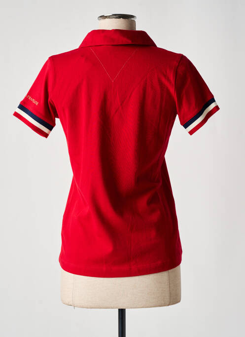 Polo stretch manches courtes rouge LA MARINIÈRE FRANÇAISE femme