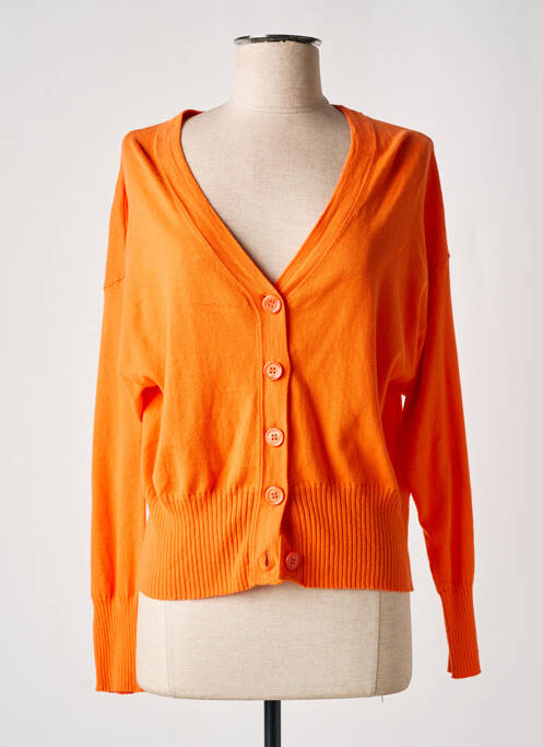 Gilet manches longues orange ABSOLUT CASHMERE pour femme