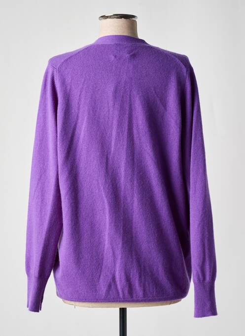 Gilet manches longues violet ALLUDE pour femme