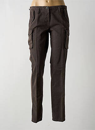 Pantalon cargo coupe droite taille normale marron AERONAUTICA femme