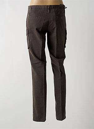 Pantalon cargo coupe droite taille normale marron AERONAUTICA femme