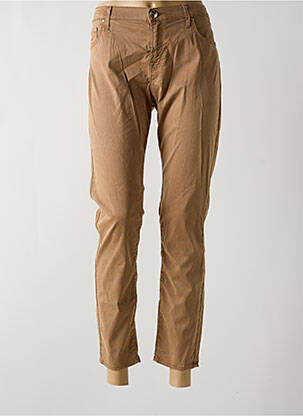 Pantalon 7/8 stretch taille normale marron JACOB COHEN femme