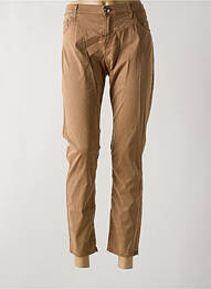 Pantalon 7/8 stretch taille normale marron JACOB COHEN femme