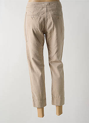 Pantalon 7/8 taille haute taille haute beige ACQUAVERDE femme