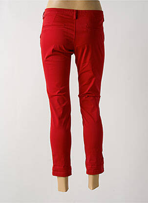 Pantalon 7/8 stretch taille normale rouge TEDDY SMITH femme