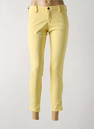 Pantalon 7/8 stretch taille normale jaune TEDDY SMITH femme