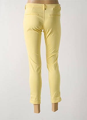 Pantalon 7/8 stretch taille normale jaune TEDDY SMITH femme