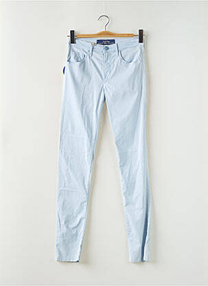Pantalon slim tissage popeline taille normale bleu JACOB COHEN femme