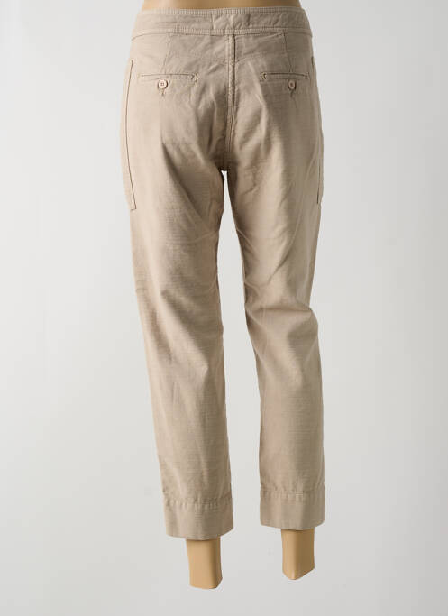 Pantalon 7/8 taille haute taille haute beige ACQUAVERDE femme