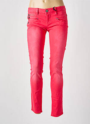 Pantalon slim taille basse taille basse rose FREEMAN T.PORTER femme