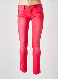 Pantalon slim taille basse taille basse rose FREEMAN T.PORTER femme