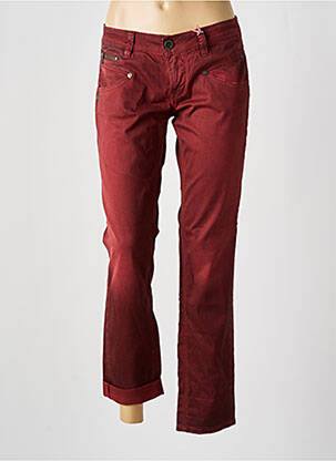 Pantalon slim taille basse taille basse rouge FREEMAN T.PORTER femme