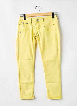 Pantalon 7/8 stretch taille basse jaune FREEMAN T.PORTER femme