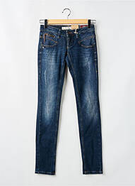 Jeans coupe slim effet usé délavé taille basse bleu FREEMAN T.PORTER femme