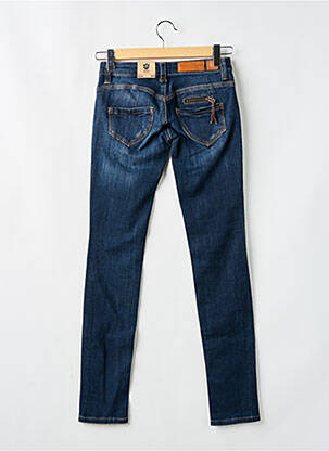 Jeans coupe slim effet usé délavé taille basse bleu FREEMAN T.PORTER femme