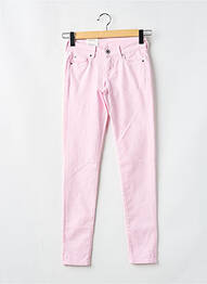 Pantalon slim tissage popeline taille normale rose PEPE JEANS femme