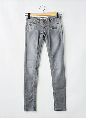 Jeans coupe slim gris FREEMAN T.PORTER pour femme