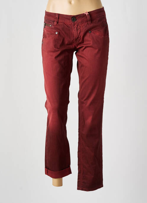 Pantalon slim taille basse taille basse rouge FREEMAN T.PORTER femme