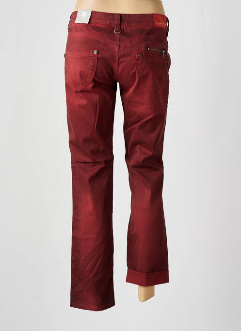Pantalon slim taille basse taille basse rouge FREEMAN T.PORTER femme