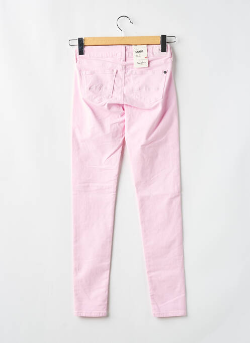 Pantalon slim tissage popeline taille normale rose PEPE JEANS femme