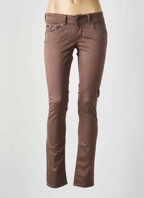 Pantalon slim marron PEPE JEANS pour femme