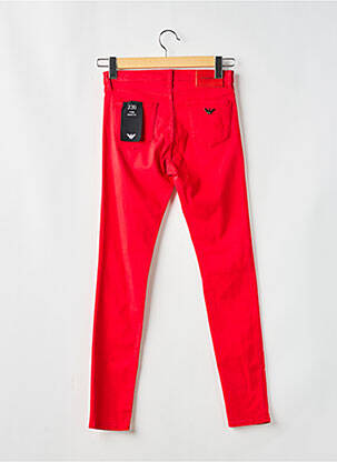 Pantalon slim poches rouge EMPORIO ARMANI femme