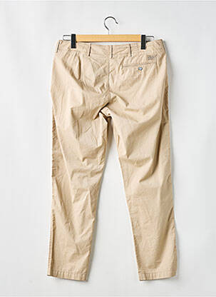 Pantalon droit fermeture zippée sous rabat avec crochet beige RALPH LAUREN femme