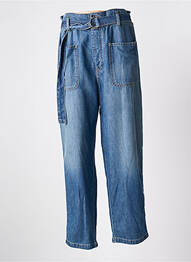 Jeans coupe droite taille haute taille haute bleu ACQUAVERDE femme