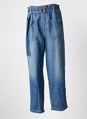 Jeans coupe droite taille haute taille haute bleu ACQUAVERDE femme