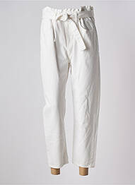 Jeans coupe droite taille haute taille haute blanc ACQUAVERDE femme