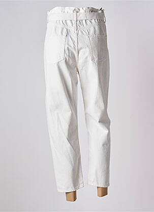 Jeans coupe droite taille haute taille haute blanc ACQUAVERDE femme