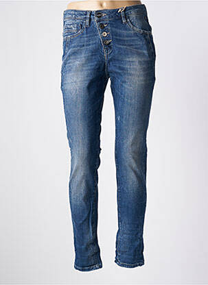 Jeans coupe slim stretch taille haute bleu FREEMAN T.PORTER femme
