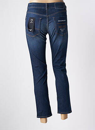 Jeans coupe droite stretch taille normale bleu EMPORIO ARMANI femme