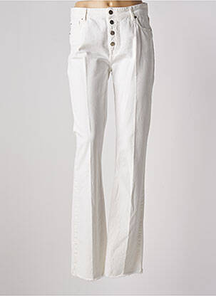 Jean coupe flare stretch taille haute blanc ACQUAVERDE femme