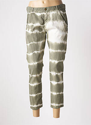 Pantalon 7/8 stretch taille normale vert ACQUAVERDE femme