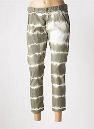 Pantalon 7/8 stretch taille normale vert ACQUAVERDE femme