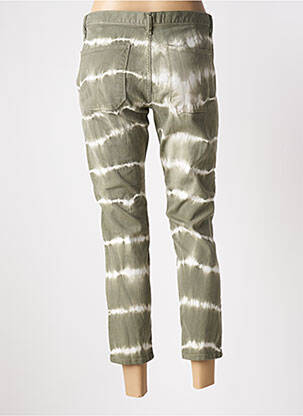 Pantalon 7/8 stretch taille normale vert ACQUAVERDE femme