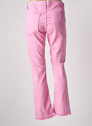 Jeans coupe droite taille haute taille haute rose ACQUAVERDE femme