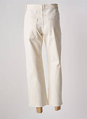 Jeans coupe droite taille haute taille haute beige ACQUAVERDE femme